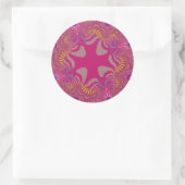 Custom Pink Rainbow Cross Large Round Stickers (Tasche)