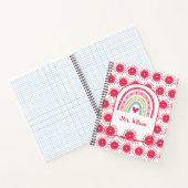 Custom Pink Rainbow School Lehrer Notizblock (Innenseite)