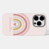 Custom Pink Rainbow zähe iPhone 13 14 15 Hüllen (Rückseite (Horizontal))