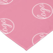 Custom Pink Restaurant Trade Show Logo Business Tischdecke (Schrägansicht)