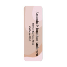 Custom Pink Retro Wave Wedding Rücksendeadresse