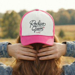 Custom Pink Rodeo Queen Western Bachelorette Party Truckerkappe