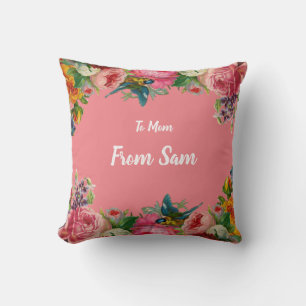 Custom Pink Rose Collection Throw Kissen