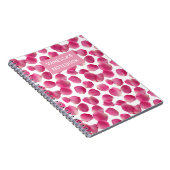 Custom Pink Rose Petals Pattern Notizblock (Rechte Seite)
