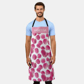 Custom Pink Rose Petals Pattern Schürze (Getragen)