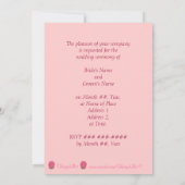 Custom Pink Rose Wedding Einladungen (Rückseite)