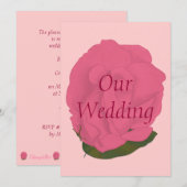 Custom Pink Rose Wedding Einladungen (Vorne/Hinten)