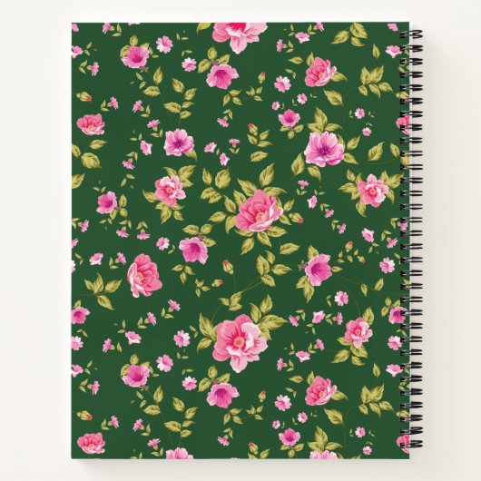 Custom Pink Roses DankJournal Notizblock (Rückseite)