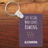 Custom Pink Rowing Girls Rower Kids Personalized Schlüsselanhänger (Vorderseite)