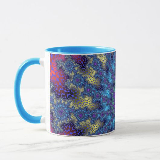 Custom Pink Seafoam Burst Coffee Tasse (Links)
