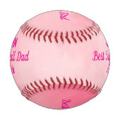 Custom Pink Softball Vater Baseball (Vorderseite)