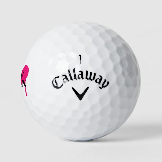 Custom pink stiletto golfende Königin Callaway Golfball (Logo)
