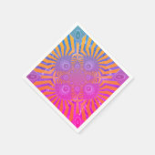 Custom Pink und Lila Love Motif Napkins Serviette (Ecke)