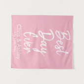 Custom Pink Weddrop Best Day Pro Prop Wandteppich (Vorderseite (Horizontal))