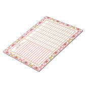 Custom Pink Weekekly Habit Goals Tracker Planner Notizblock (angewinkelt)