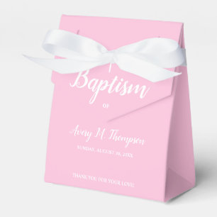 Custom Pink White Girl Baptisbox Geschenkschachtel