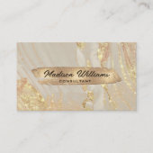 Custom Pink White Gold Glitzer Beruflich Visitenkarte (Vorderseite)