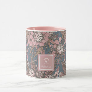 Custom Pink Wild Bush Blume Bouquet Tasse