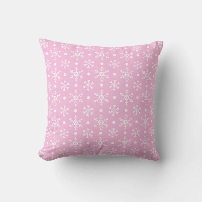 Custom Pink Winter Pillow Kissen (Vorderseite)