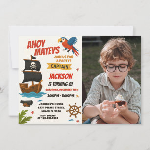 Custom Pirate Birthday Einladung mit Foto