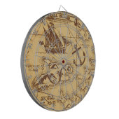 Custom Pirate Map Landpunktfamilie Dartscheibe (Vorderseite Links)