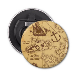 Custom Pirate Map Landpunktfamilie Flaschenöffner