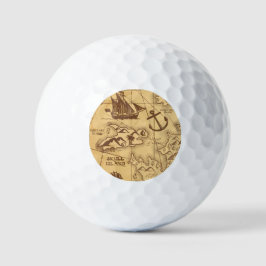 Custom Pirate Map Landpunktfamilie Golfball