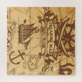 Custom Pirate Map Landpunktfamilie Puzzle (Horizontal)