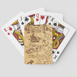 Custom Pirate Map Landpunktfamilie Spielkarten