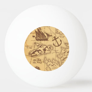 Custom Pirate Map Landpunktfamilie Tischtennisball