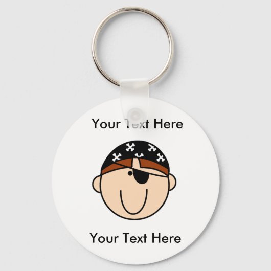 Custom Pirate Red Schlüsselanhänger (Vorderseite)