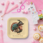 Custom Pirate Turkey Themed Thanksgiving Table Pappteller (Party)