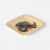 Custom Pirate Turkey Themed Thanksgiving Table Pappteller (Gewinkelt)