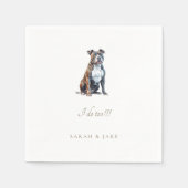 Custom Pit Bull Terrier Pet Wedkins Serviette (Vorderseite)