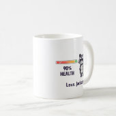 Custom Pixel Raccoon Health Bar Funny Kaffeetasse (VorderseiteRechts)