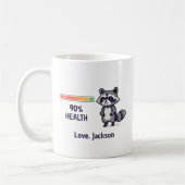 Custom Pixel Raccoon Health Bar Funny Kaffeetasse (Links)