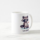 Custom Pixel Raccoon With Joystick Kaffeetasse (VorderseiteRechts)