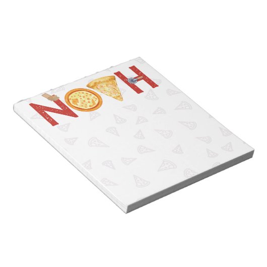 Custom Pizza Lover Geschenke Noah Notizblock (angewinkelt)