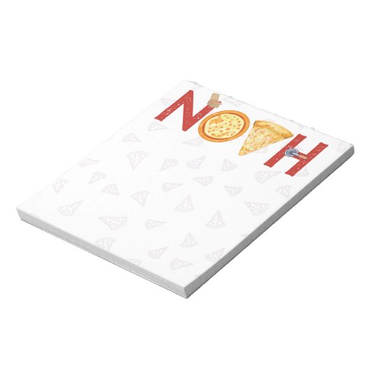 Custom Pizza Lover Geschenke Noah Notizblock (Rotiert)