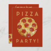 Custom PIZZA-Party Einladungen (Vorne/Hinten)