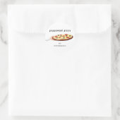 Custom Pizza pepperoni einfache Abbildung weiß Runder Aufkleber (Tasche)