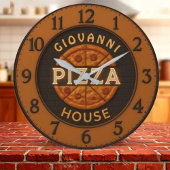 Custom pizza personalized pizzeria restaurant große wanduhr