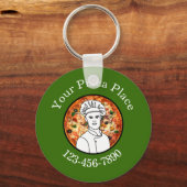 Custom Pizza Shop Werbeaktion Schlüsselanhänger (Vorderseite)