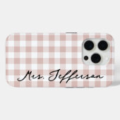 Custom Plaid Birthday Gift iPhone Case for Women (Rückseite (Horizontal))