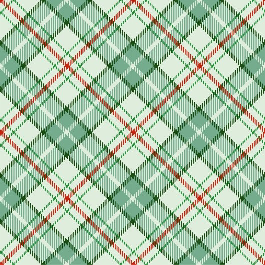 Custom Plaid Blanket Red and Pastel Green Holiday Fleecedecke