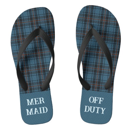 Custom Plaid Funny Beach Retirement Geschenke für Badesandalen (Fußbett)
