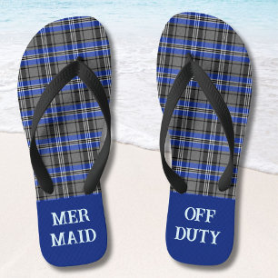 Custom Plaid Funny Beach Retirement Geschenke für  Badesandalen