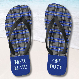Custom Plaid Funny Beach Retirement Geschenke für Badesandalen