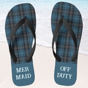Custom Plaid Funny Beach Retirement Geschenke für Badesandalen