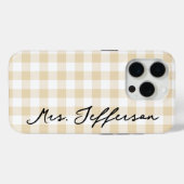 Custom Plaid Graduation Gift iPhone Case for Her (Rückseite (Horizontal))